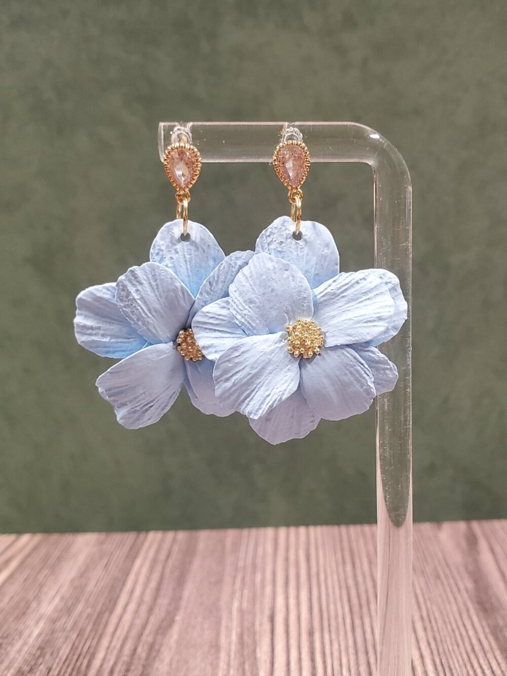 Blue Floral Earrings